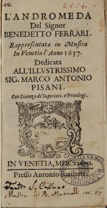 farinelli carlo broschi andromeda benedetto ferrari Mannelli libretto opera originale mdlp matteo malafronte metodo di lettura pianistica blog pianoforte